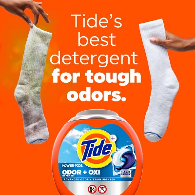 Tide Power Pods Oxi Odor Laundry Detergent - 63ct