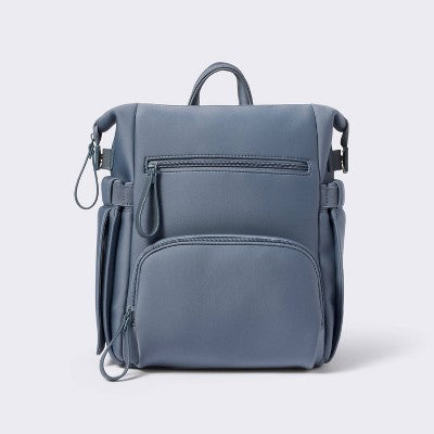 Mini Boxy Solid Backpack Diaper Bag - Blue - Cloud Island