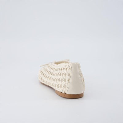 Womens CUSHIONAIRE Witty Hand Woven Ballet Flats  IVORY 9.5