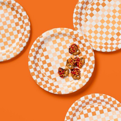 Halloween Disposable Plates - Checkered - 8.5"- 44ct - up&up