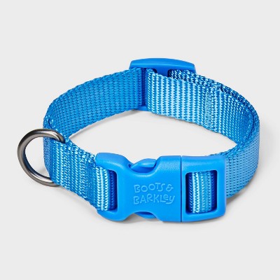 Basic Adjustable Dog Collar with Matching Buckle - S - Blue- Boots & Barkley
