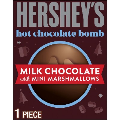 HERSHEY'S Milk Chocolate Mini Marshmallows Hot Chocolate Bomb Christmas Candy Gift Box - 1.25oz