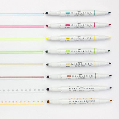 Zebra 8ct Mildliner Stamp Dot Set Taffy Swirl