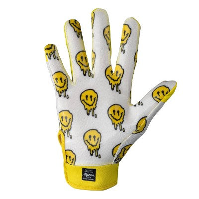 Cutters Game Day Receiver Football Gloves Youth - Smile S/M: Strap Closure, Nylon