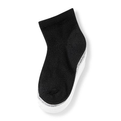 Baby 8pk Ankle Socks - Dealworthy 12-24M White/Gray/Black: Knit, Lightweight, Banded Cuff