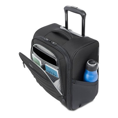 SWISSGEAR Checklite Underseater Carry On Suitcase - Black: Tear-Resistant, 2 Wheels