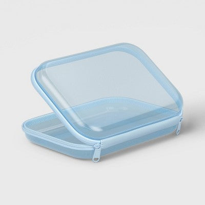 Hard Sided Zipper Pencil Case Blue - up&up