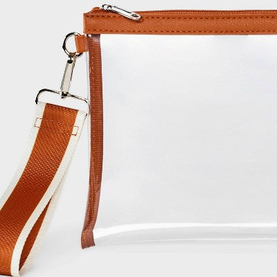 Game Day Clear Wristlet Clutch - Wild Fable Dark Orange