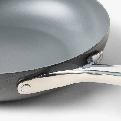 10" Nonstick Ceramic Coated Aluminum Fry Pan Dark Gray - Figmint