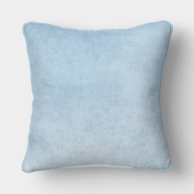 18"x18" Square Outdoor Throw Pillow Coffee/Navy Blue - Threshold