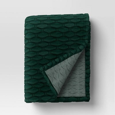 Triple Knit Throw Blanket Heather Green - Room Essentials (LOCAL PICKUP ONLY)