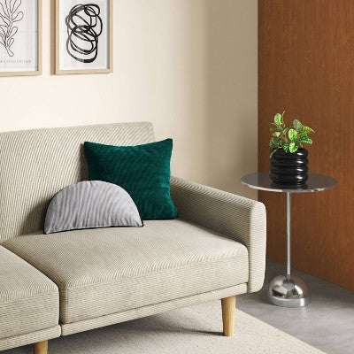 The Corduroy Collection Square Corduroy Toss Throw Pillow Green - Room Essentials