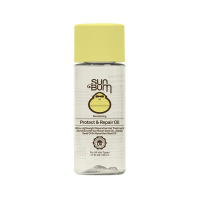 Sun Bum Revitalizing Protect & Repair Oil Serum Heat Protector - 1.7 fl oz: Damage Repair, All Hair Types, Scented