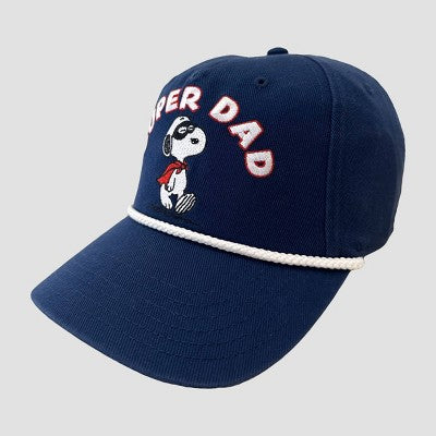 Men's Snoopy Super Dad Baseball Hat - Navy Blue
