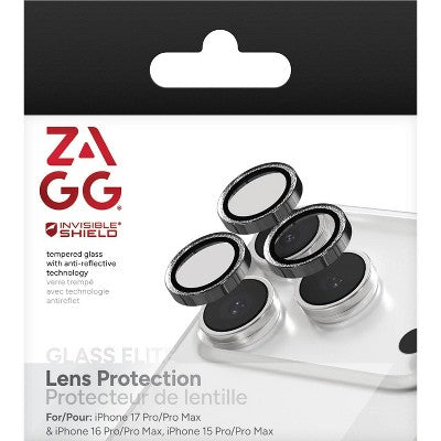 ZAGG Apple iPhone 17 Pro Max/Pro, 16 Pro Max/Pro, 15 Pro Max/Pro Camera Rings Lens Protector - Glitter