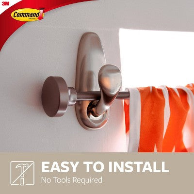 Command Large Forever Classic Hooks Brushed Nickel