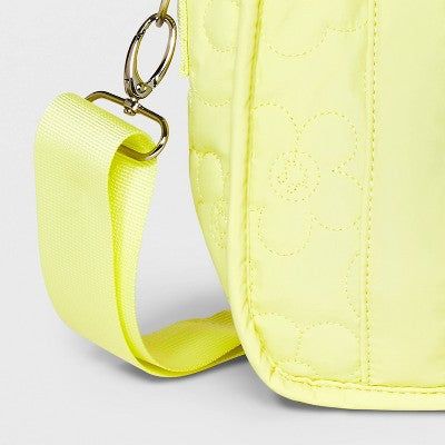 Girls' Mini Crossbody Bag with Quilted Icons - art class Yellow