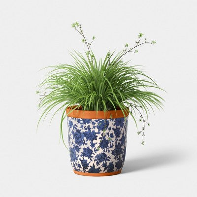 Terracotta Outdoor Floral Patterned Planter 6"x6.12" - Threshold