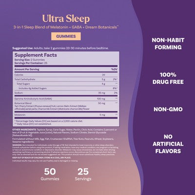 Natrol Ultra Sleep Gummies - Melatonin - 50ct