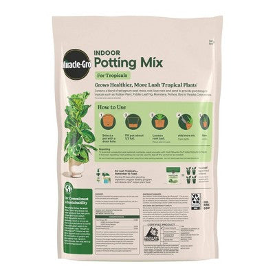 Miracle-Gro Indoor Tropical Mix 7.54lbs Potting Soil