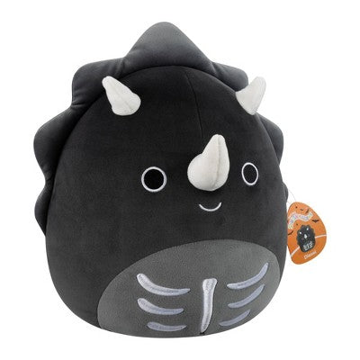 Squishmallows 12" Black Skeleton Triceratops Medium Plush