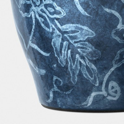 11.5" Painted Short Neck Decorative Vase Terracotta - Threshold