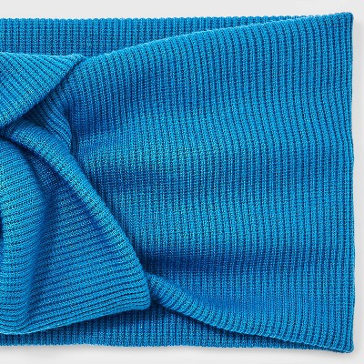 Ribbed Top Knot Headwrap - Universal Thread Blue