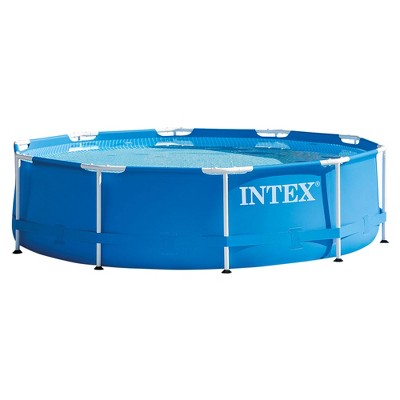 Intex 10 Foot x 30 Inch Above Ground Round Swimming Pool, (Pump Not Included) (LOCAL PICKUP ONLY)