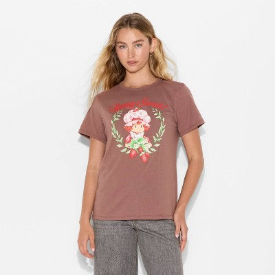 Women's Strawberry T-Shirt - Brown S