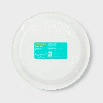 Spring Disposable Plate - Floral - 10" - 24ct - up&up: Abstract Pattern, Paper Material, Round Shape