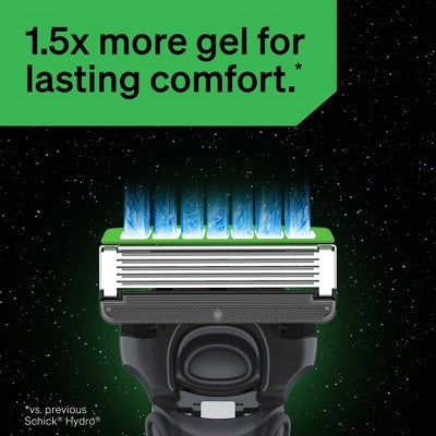 Schick Hydro Sensitive Men's 5 Blade Razor Handle with 3 Razor Refills - Star Wars Mandalorian and Grogu: Face, 4-Pack, Manual