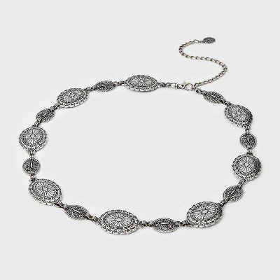 Concho Chain Belt - Wild Fable Nickel Finish M/L