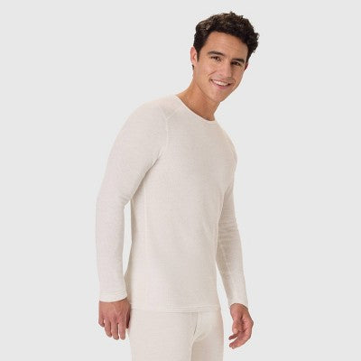 Hanes Men's Thermal Long Sleeve Waffle Knit Shirt - Oatmeal L