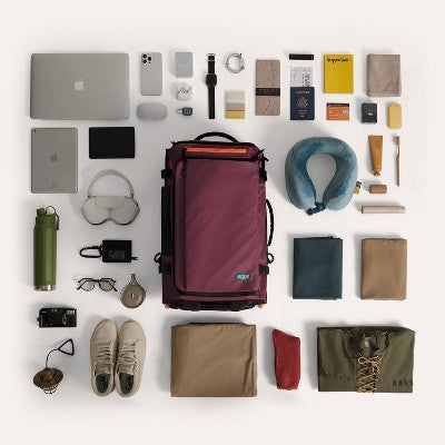 Bagsmart Blast 43L Roller Travel Backpack - Red Currant