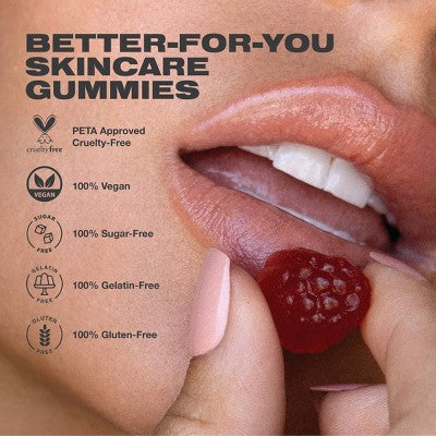Imarais Beauty Glow Skincare Gummies for Hydration, Collagen Boosting - Vegan and Sugar-Free - 30ct