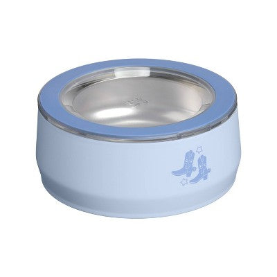 Stanley 3 Cup Stainless Steel Pet Bowl - Light Denim Western