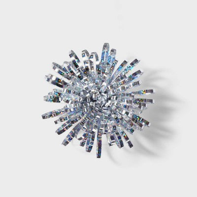 Tinsel Silver Gift Bow - Spritz