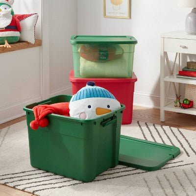 20gal Latching Storage Tote - Regal Green - Brightroom (LOCAL PICKUP ONLY)