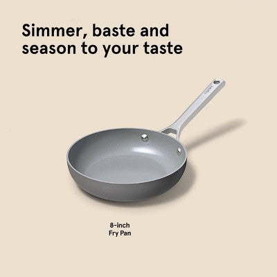 8" Nonstick Ceramic Coated Aluminum Fry Pan Dark Gray - Figmint