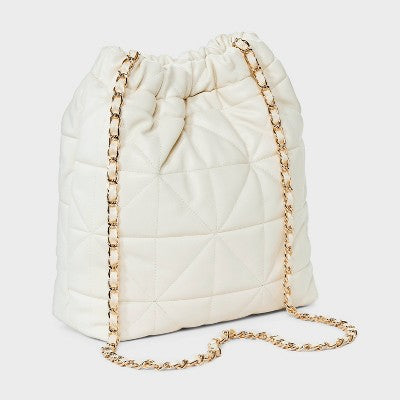 Rouched Chain Crossbody Bag - A New Day Cream