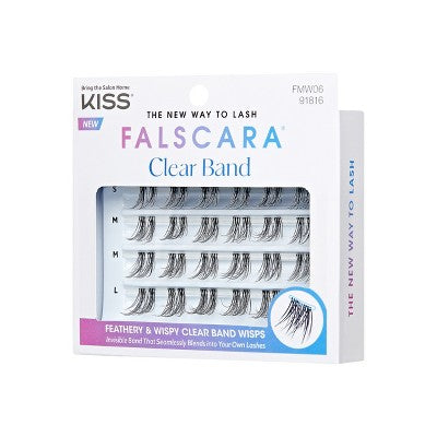 KISS Products Falscara Clear Band Lash Extension Kit - Wisps - 24ct