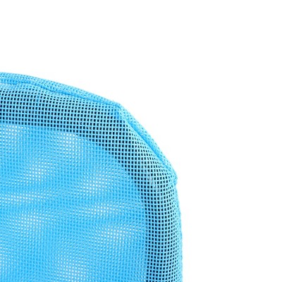 Outsunny Foldable Outdoor Chaise Lounge Chair, 6-Level Reclining Camping Tanning Chair with Breathable Mesh Fabric and Headrest, Blue