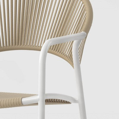 Mackworth Outdoor Stacking Patio Club Chair White - Threshold (LOCAL PICKUP ONLY)