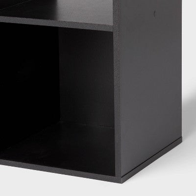 11" 6-Cube Book Shelf Black - Brightroom (LOCAL PICKUP ONLY)