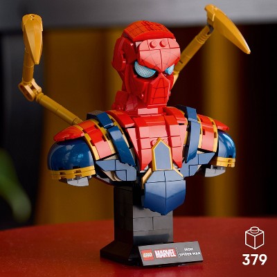LEGO Marvel Iron Spider-Man Bust Building Kit for Adults 76326