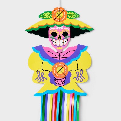 Dia de Muertos 2pc Hanging Calavera