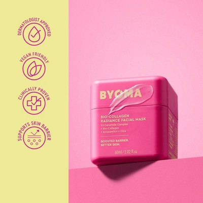 BYOMA Bio-Collagen Radiance Facial Mask - 2.02 fl oz: Anti-Aging, Vegan, Suitable for Combination Skin