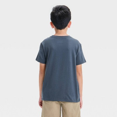 Boys' Short Sleeve T-Shirt - Cat & Jack Charcoal Gray XL Husky