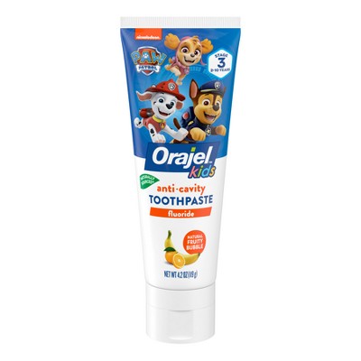 Orajel Kids Paw Patrol Anticavity Fluoride Toothpaste - Fruity Bubble - 4.2oz