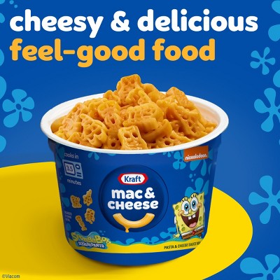 Kraft Spongebob Shapes Mac and Cheese Microwaveable Cups - 7.6oz/4ct